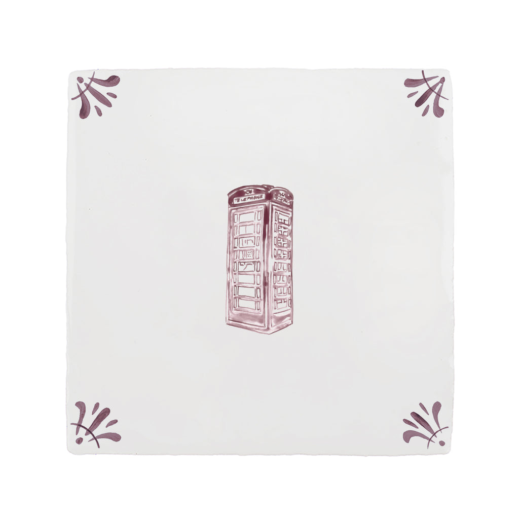 Telephone Box Delft Tile