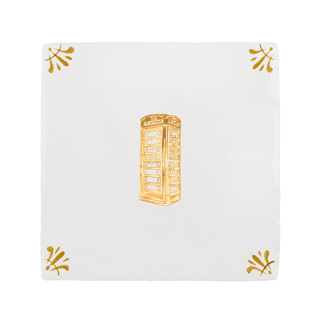 Telephone Box Delft Tile