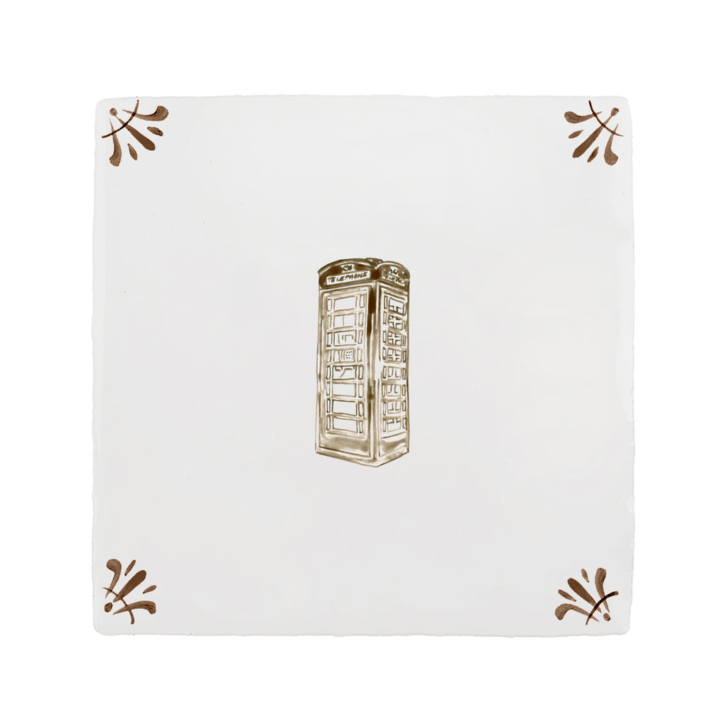 Telephone Box Delft Tile