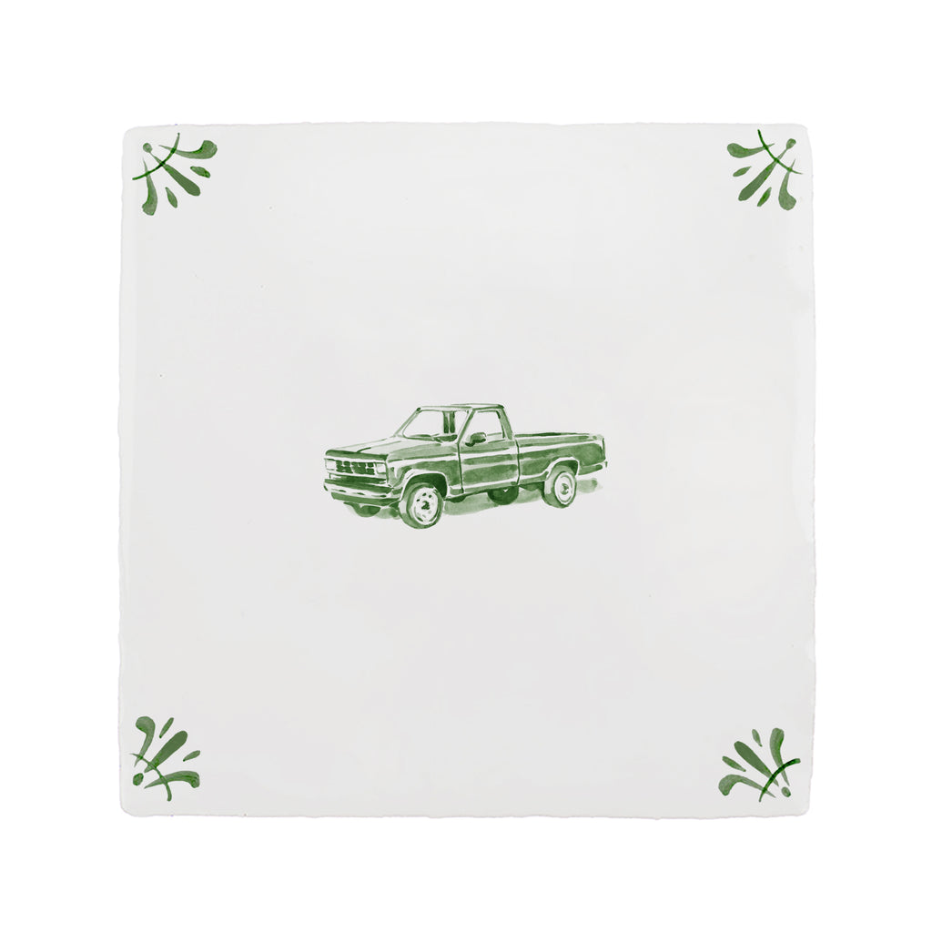 Pick Up Truck Delft Tile