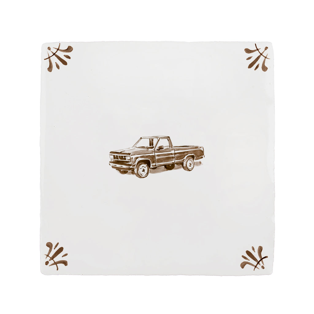 Pick Up Truck Delft Tile