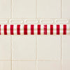Pinstripe Dado Trim, Delft Crimson