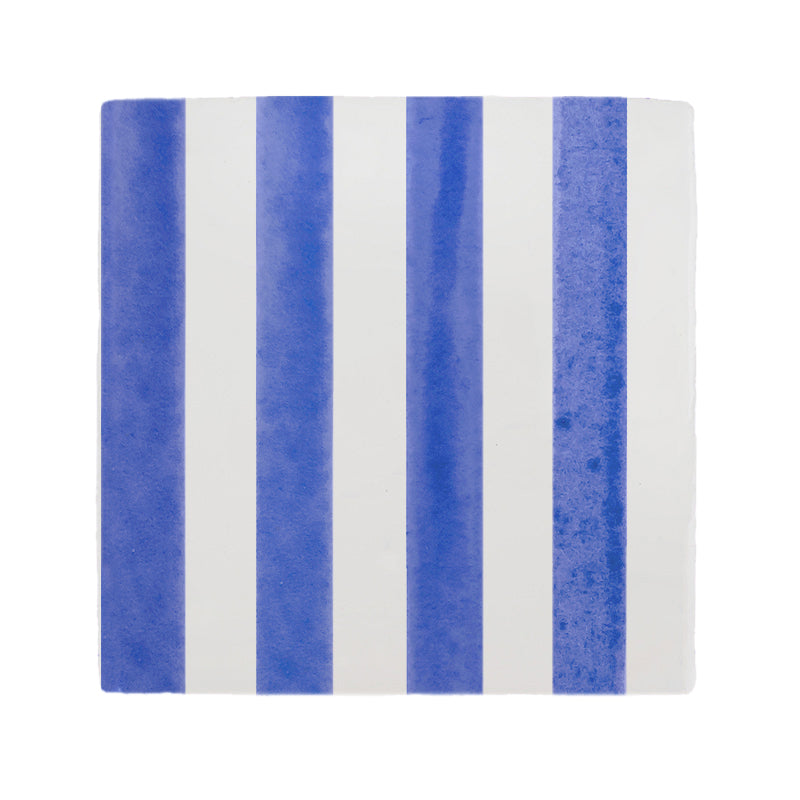 Pinstripe Tile, Delft Blue