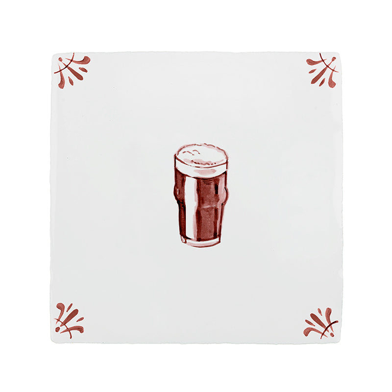 Pint of Irish Stout Delft Tile