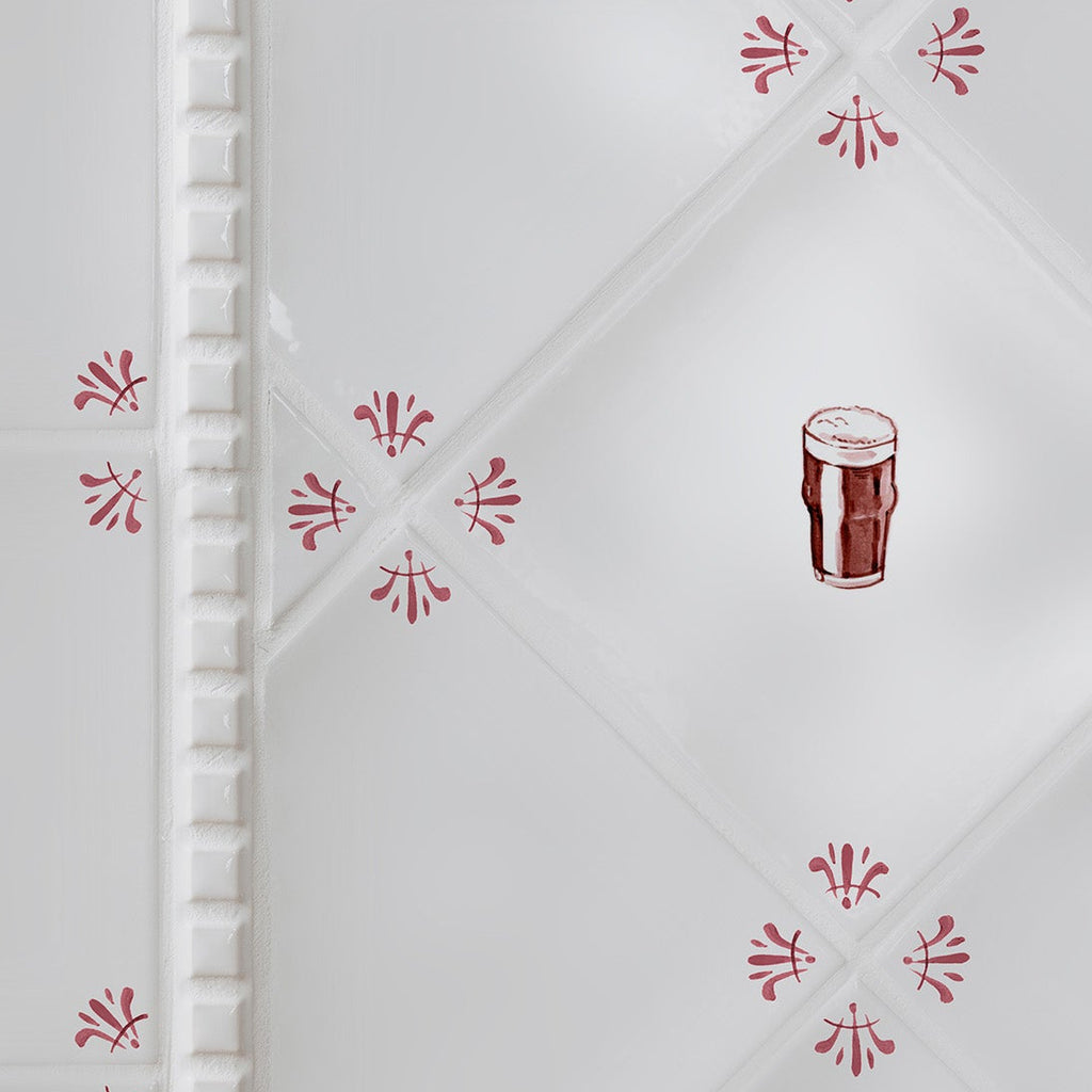 Pint of Irish Stout Delft Tile