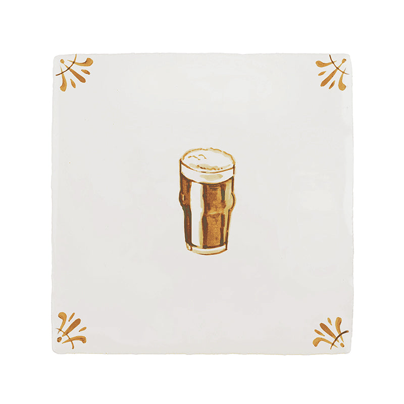 Pint of Irish Stout Delft Tile