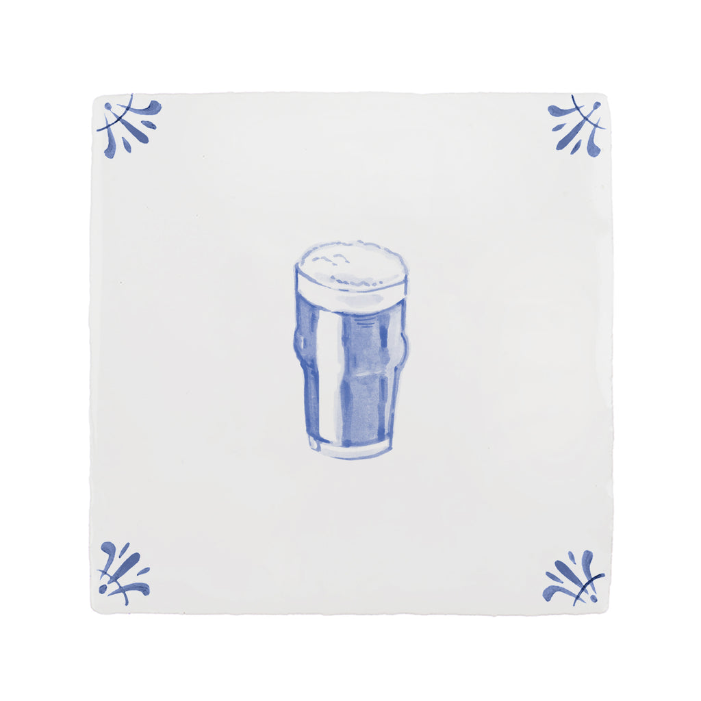 Pint of Irish Stout Delft Tile