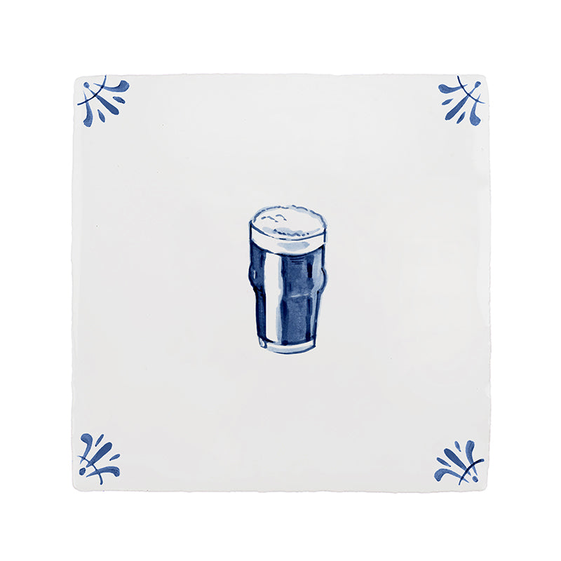 Pint of Irish Stout Delft Tile