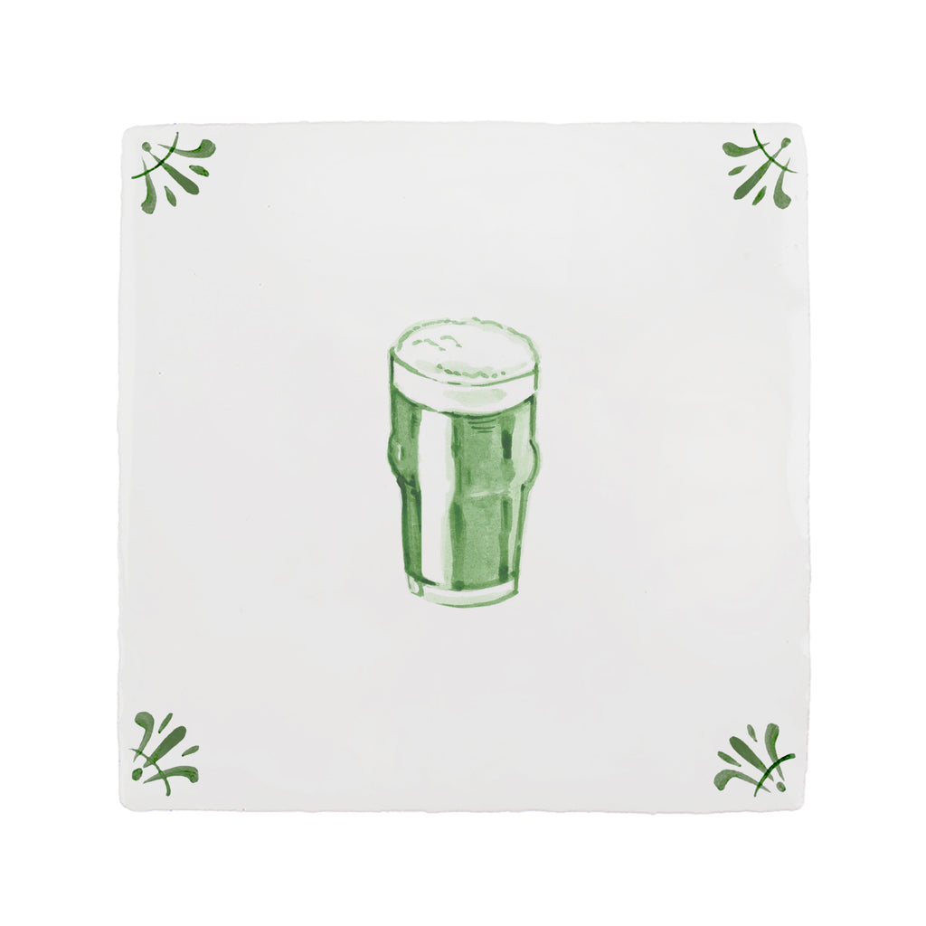 Pint of Irish Stout Delft Tile