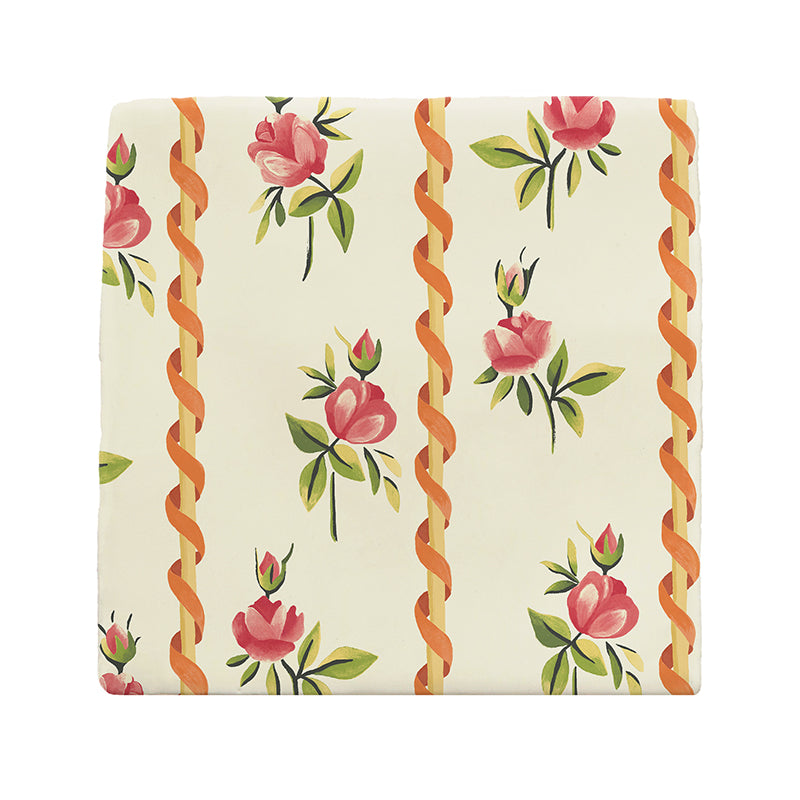 Poles & Roses II Tiles, Set of 4