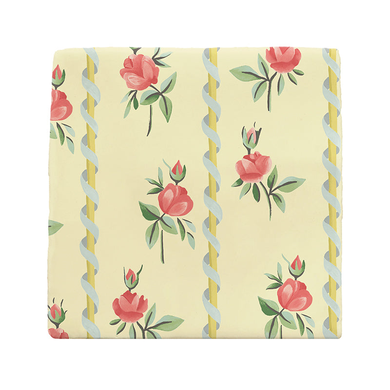 Poles & Roses II Tiles, Verseilles- Set of 4