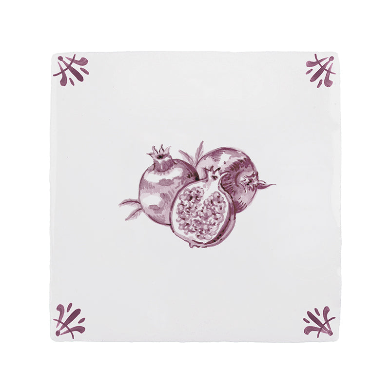 Pomegranate Delft Tile