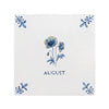 Poppy Delft Tile, Gold Lustre