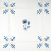 Poppy Delft Tile, Gold Lustre