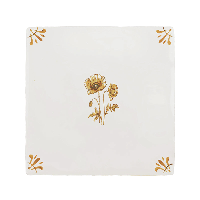 Poppies Delft Tile