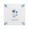 Poppy Delft Tile, Gold Lustre