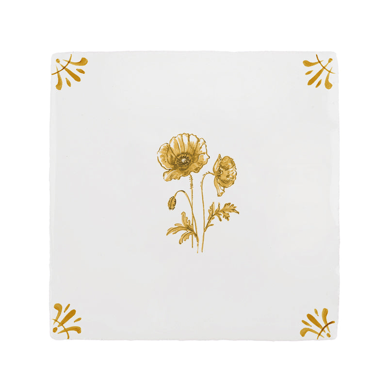 Poppies Delft Tile