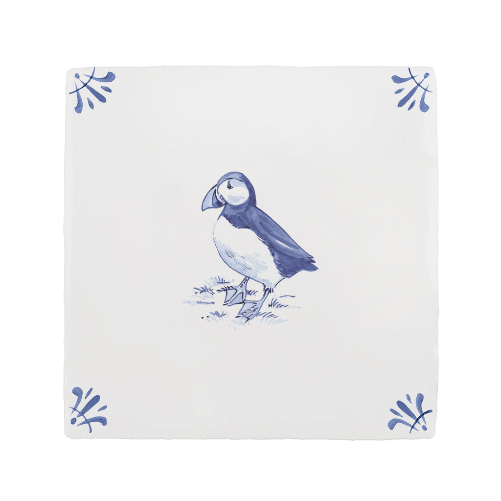 Puffin Delft Tile