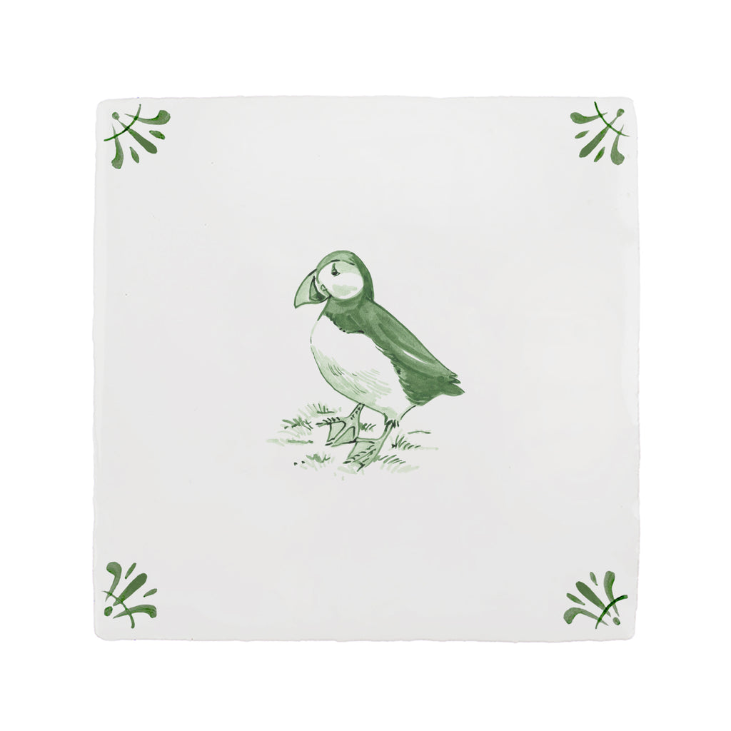 Puffin Delft Tile