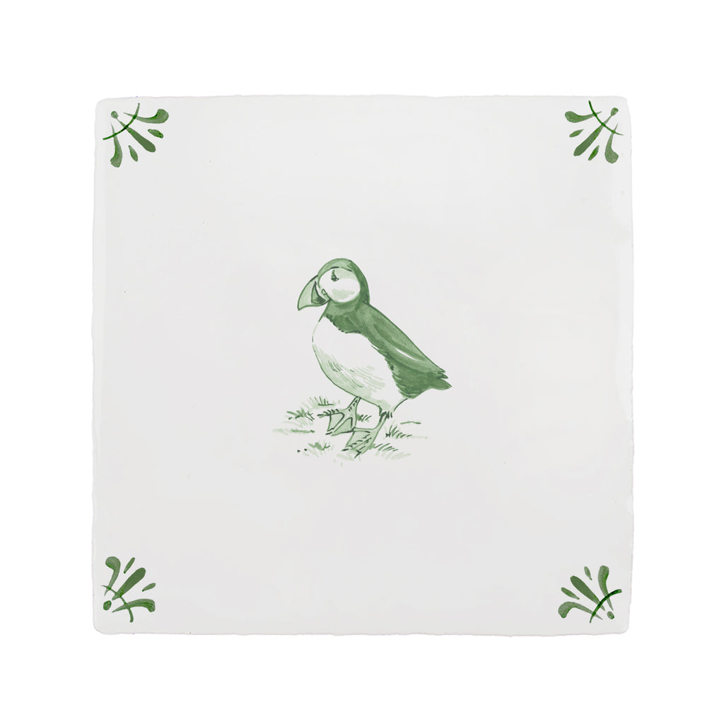 Puffin Delft Tile