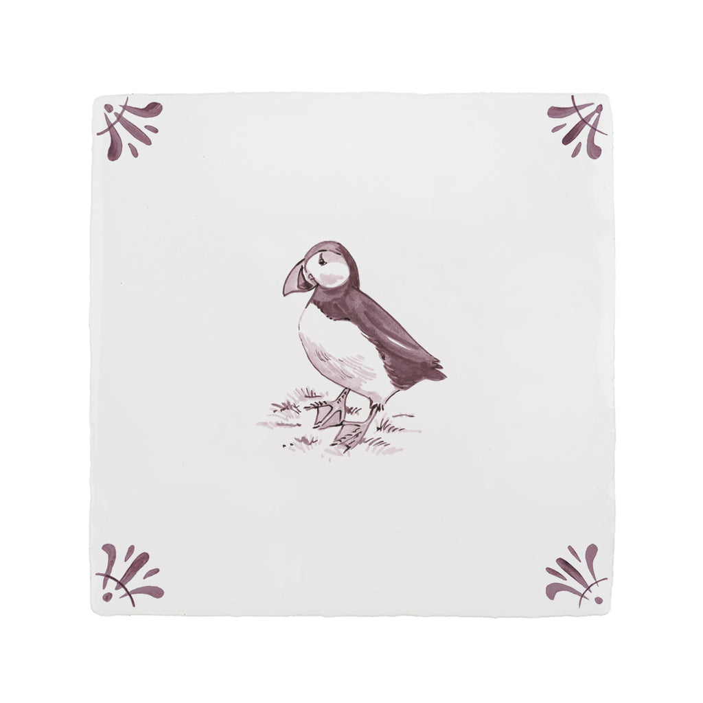 Puffin Delft Tile
