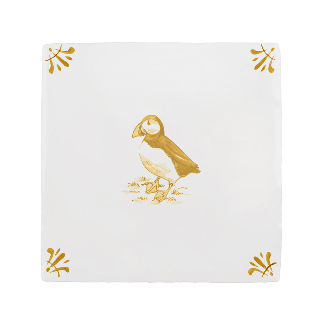 Puffin Delft Tile