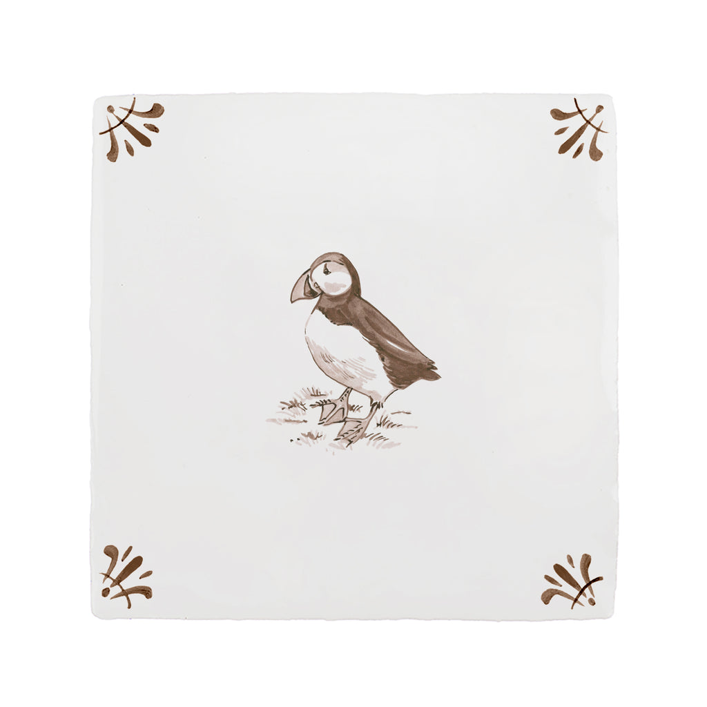 Puffin Delft Tile