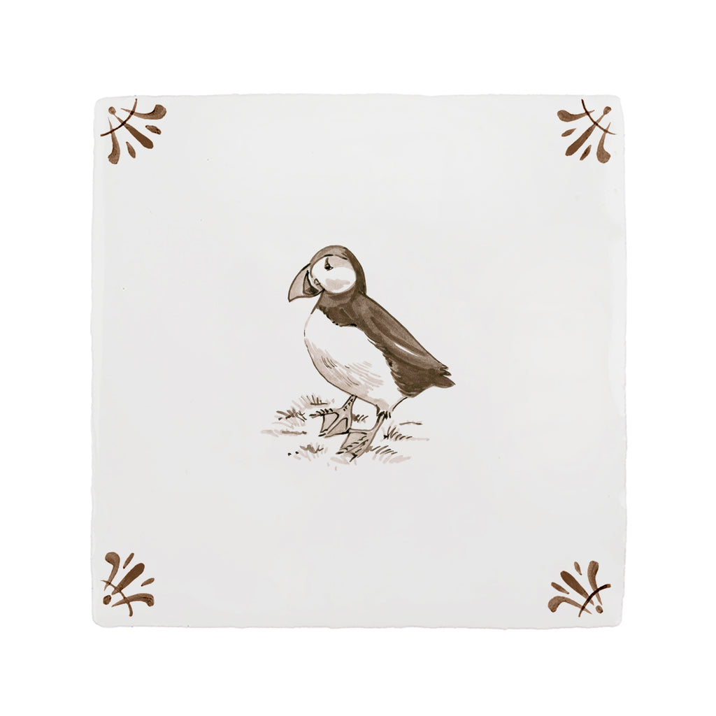 Puffin Delft Tile