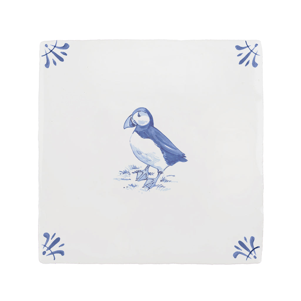 Puffin Delft Tile