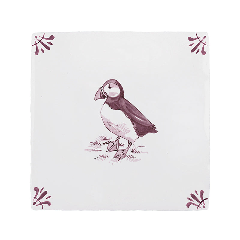 Puffin Delft Tile