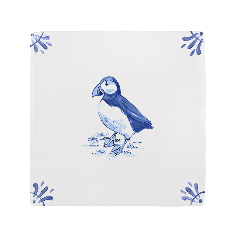 Puffin Delft Tile