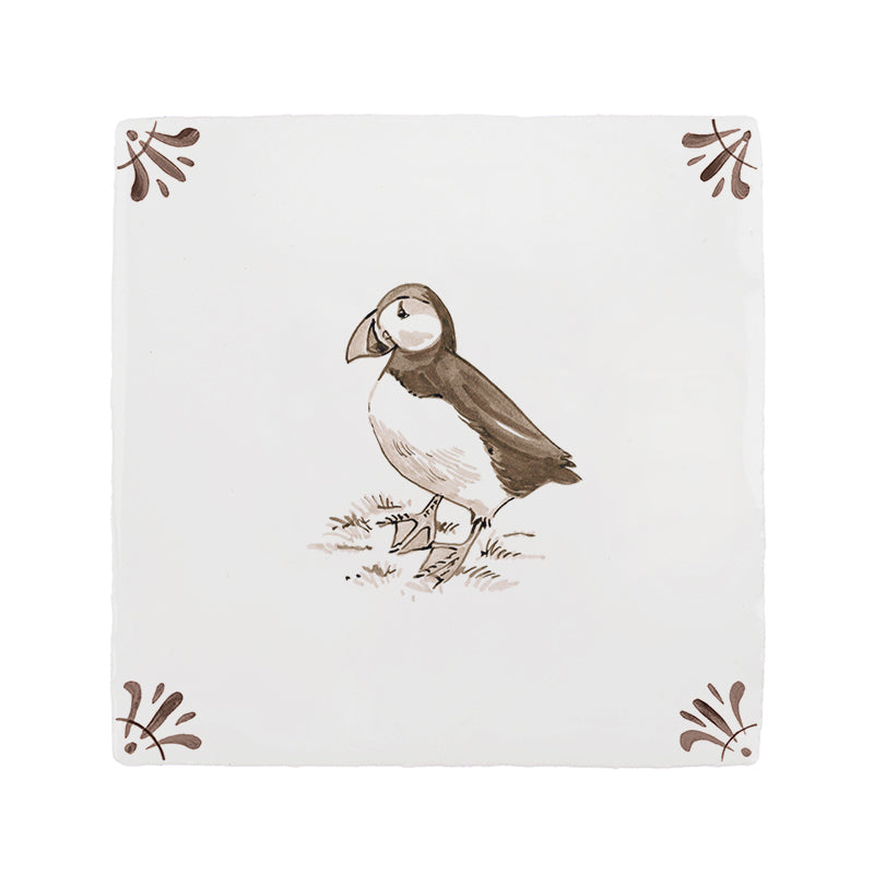 Puffin Delft Tile