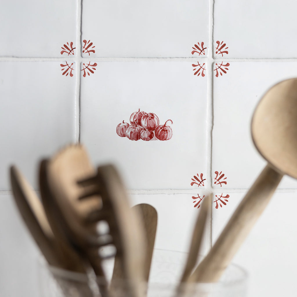 Pumpkin Patch Delft Tile