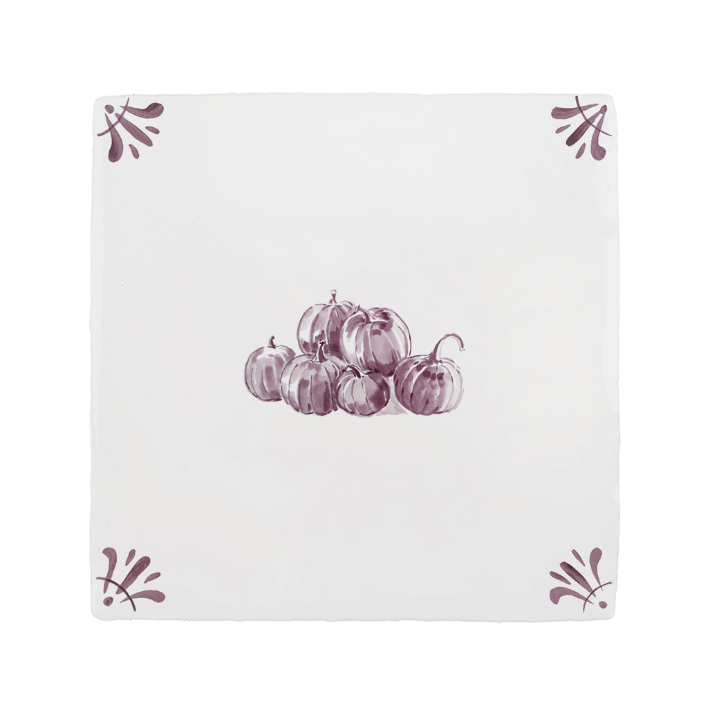 Pumpkin Patch Delft Tile
