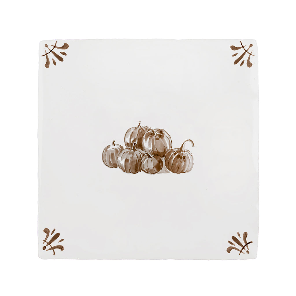 Pumpkin Patch Delft Tile