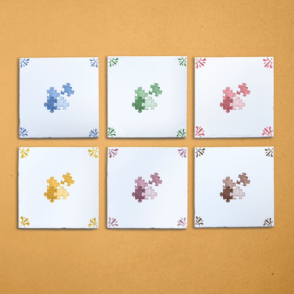 Puzzle Pieces Delft Tile