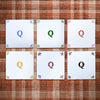 Alphabet Q Delft Tile