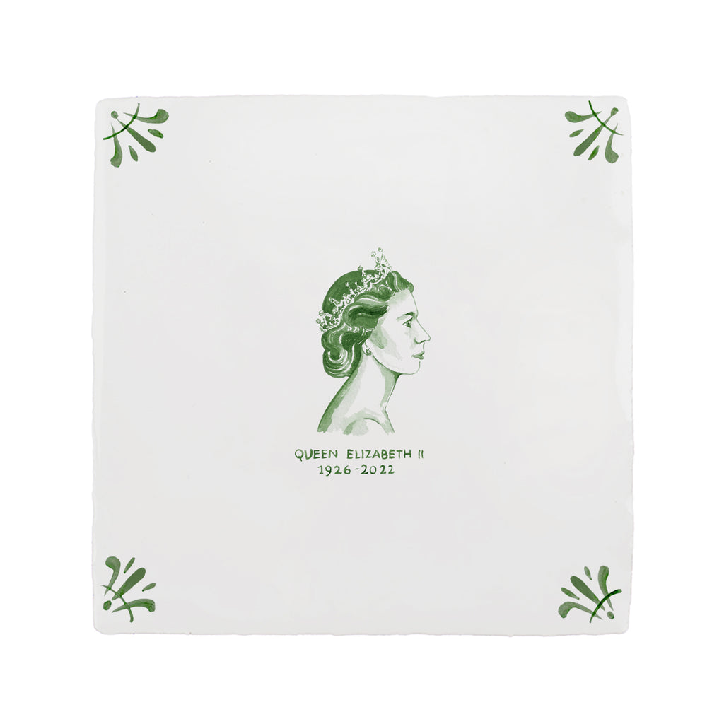 HRH Queen Elizabeth II Delft Tile