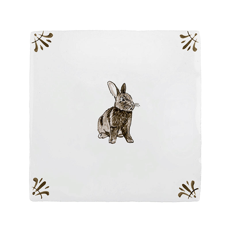 Rabbit Delft Tile