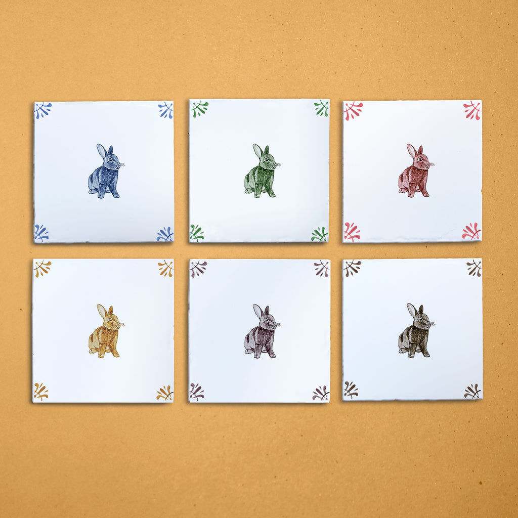 Rabbit Delft Tile