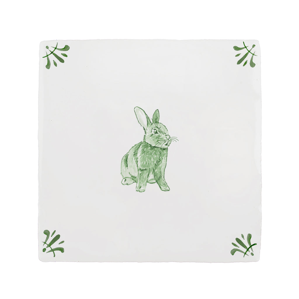 Rabbit Delft Tile