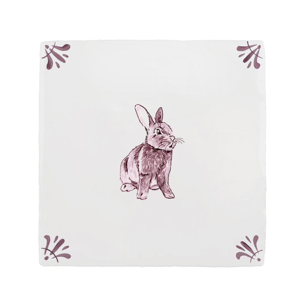 Rabbit Delft Tile