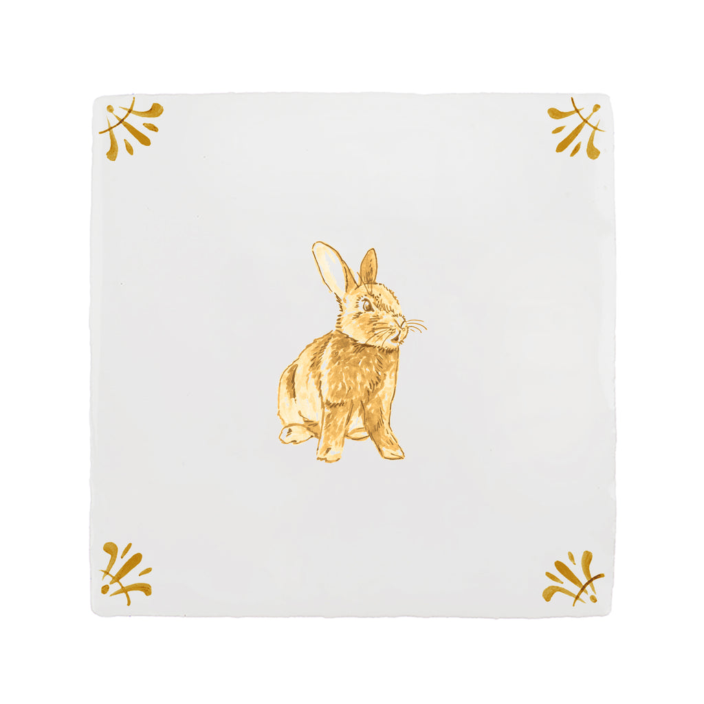 Rabbit Delft Tile