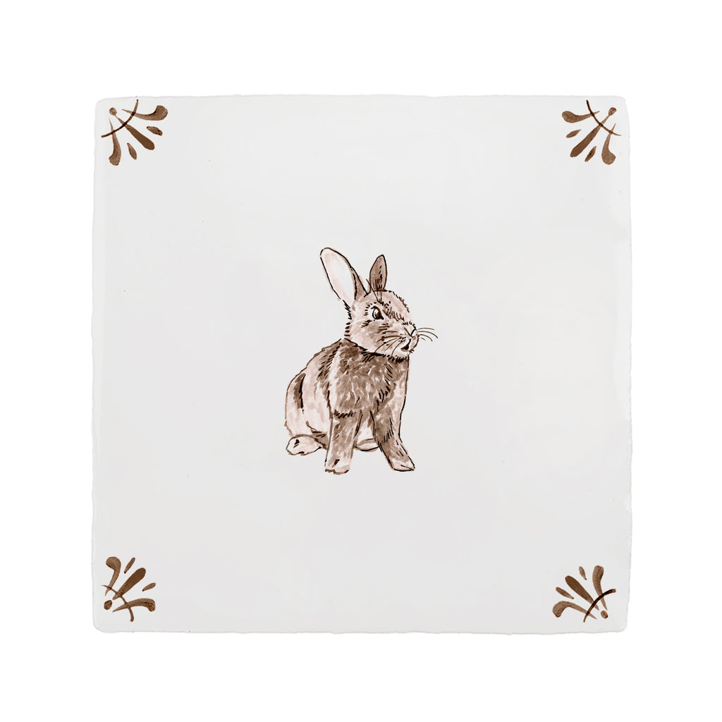 Rabbit Delft Tile