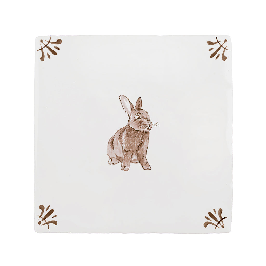 Rabbit Delft Tile