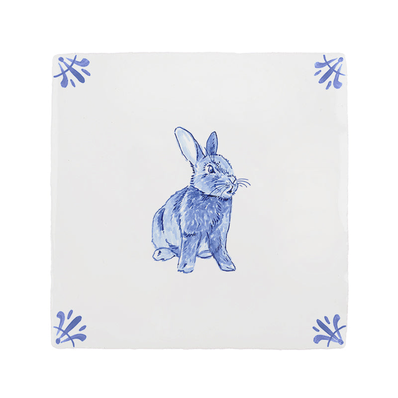 Rabbit Delft Tile