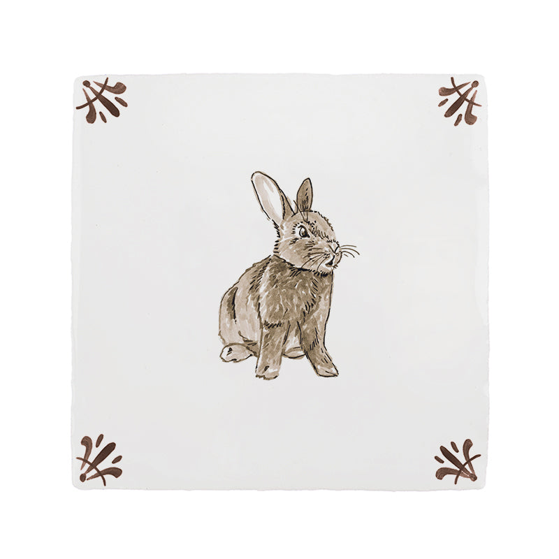 Rabbit Delft Tile