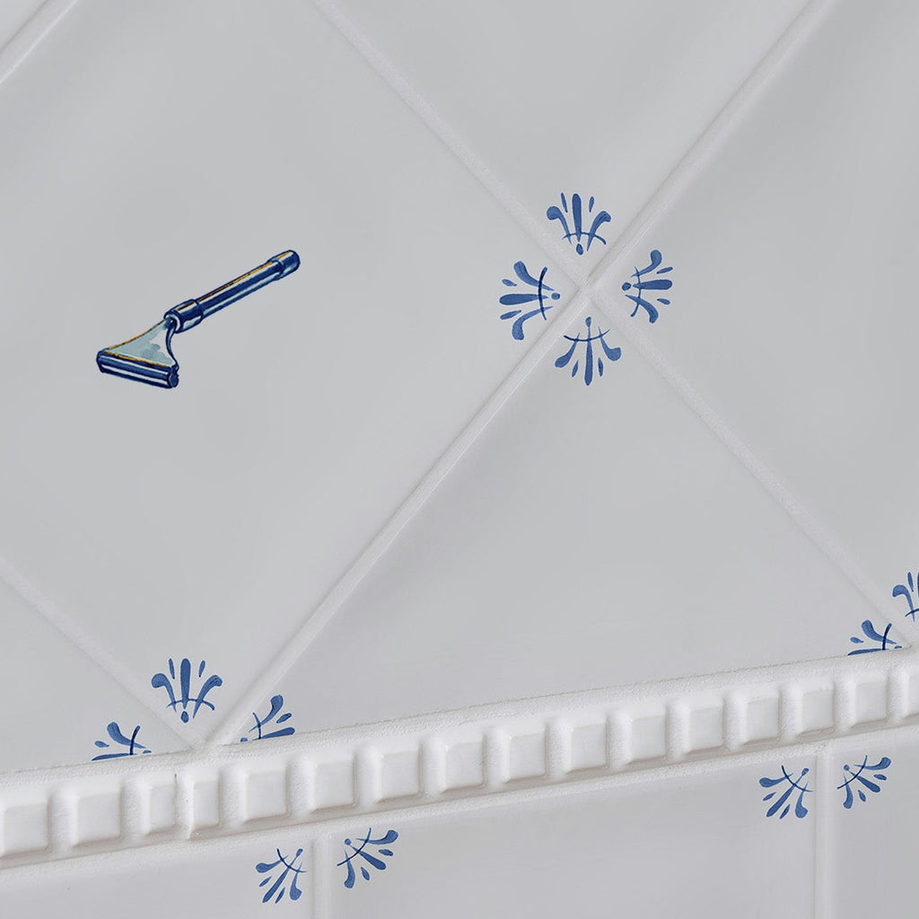 Razor Delft Tile, Gold Lustre