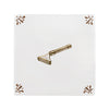 Razor Delft Tile, Gold Lustre