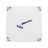 Razor Delft Tile, Gold Lustre